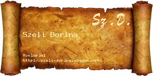 Szeli Dorina névjegykártya