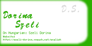 dorina szeli business card